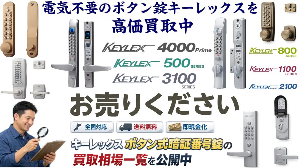 クイックナンバーチェンジ機能搭載キーレックス 高価買取対象の機械式暗証番号錠